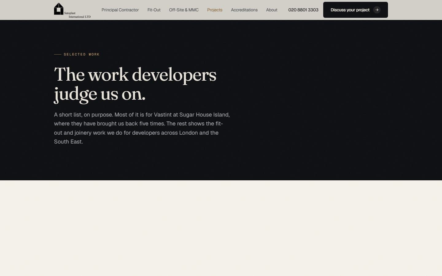 The work developers judge us on